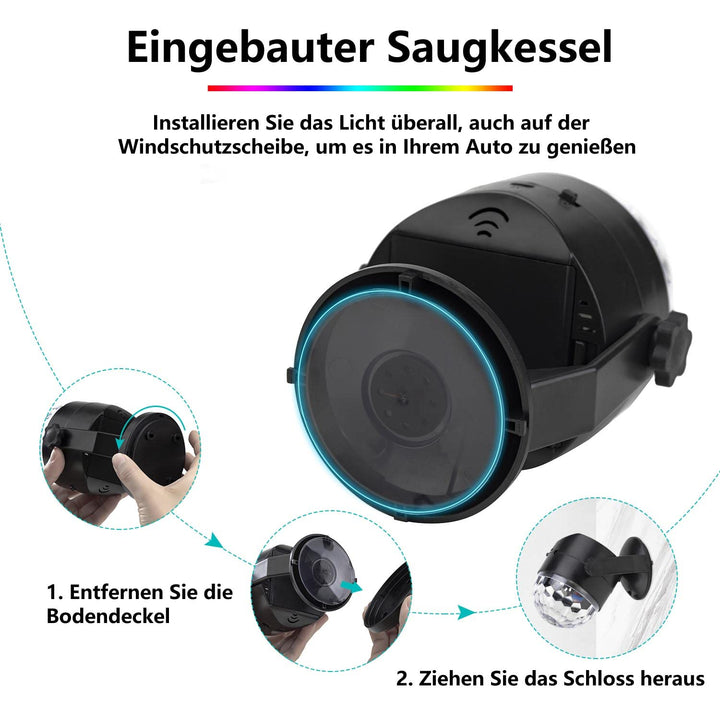 Party Disco Licht RGB Stroboskop mit Fernbedienung, USB &amp; Batterie