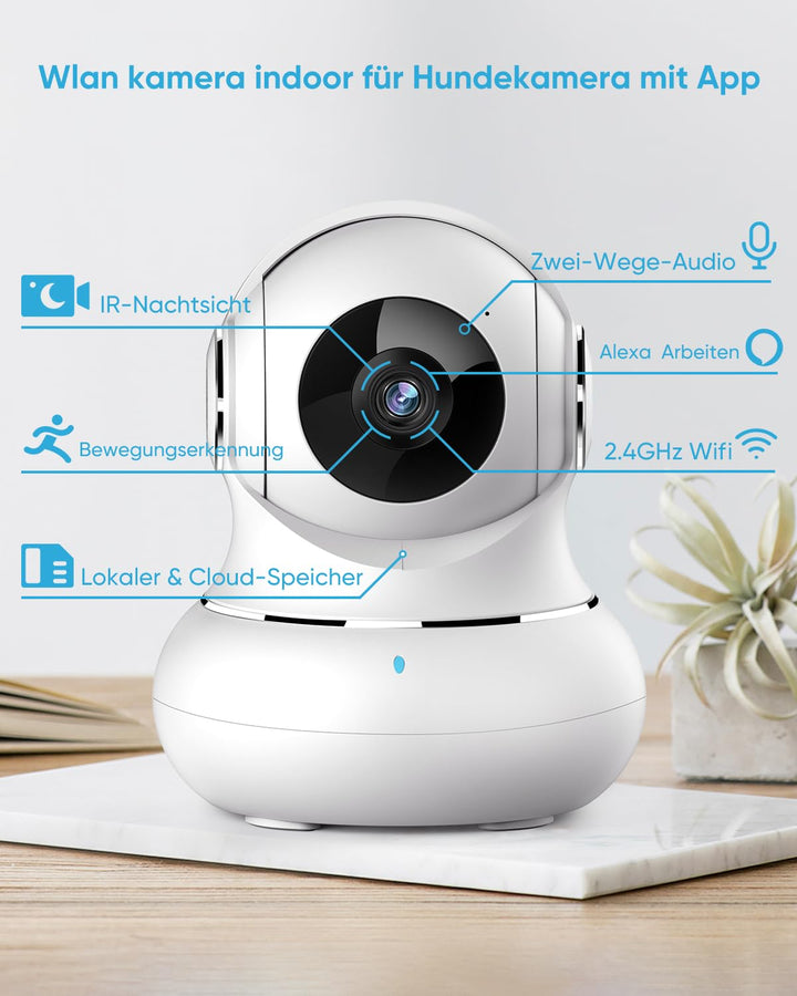 Überwachungskamera Innen 2K WLAN 2er-Set mit Nachtsicht und Personenerkennung - Bild 2