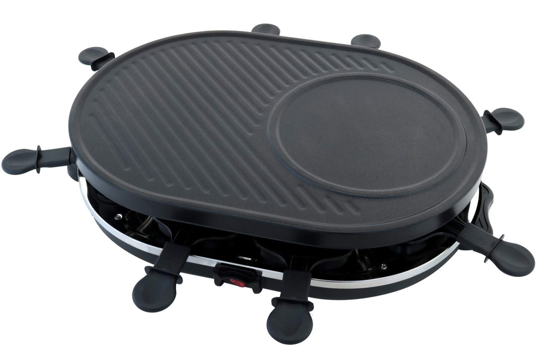 Raclettegrill 8 Personen 1200W oval Antihaft Tischgrill