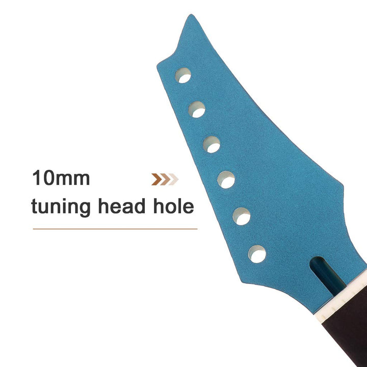 E-Gitarrenhals Ahorn/Palisander 24 Bünde für IBZ-Ersatz Blau - Bild 7