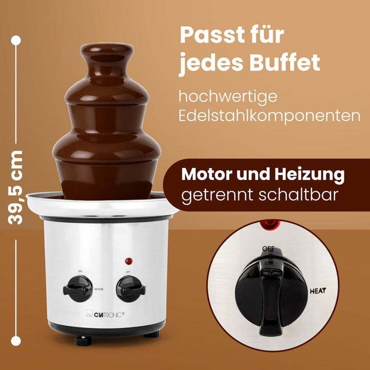 Schokobrunnen Edelstahl mit Schneckenwelle für Früchte &amp; Gebäck - Bild 4