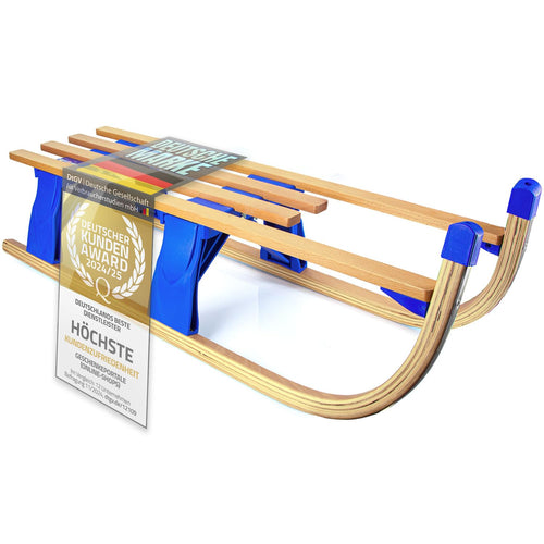 Holzschlitten klappbar Buchenholz 110 cm bis 120 kg Erwachsene