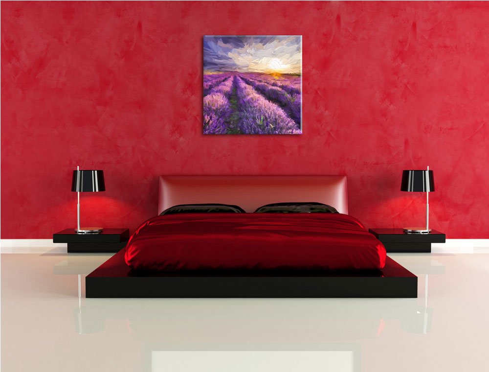 Leinwandbild Lavendelfeld Provence quadratisch 70x70 cm - Bild 5