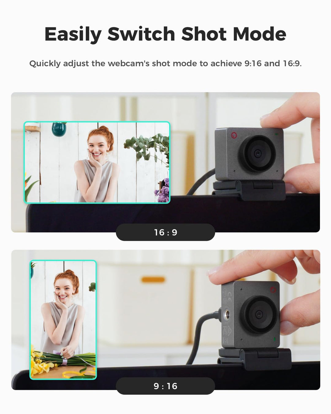 Webcam 1080P 100FPS mit KI-Framing und Gestensteuerung - Bild 8
