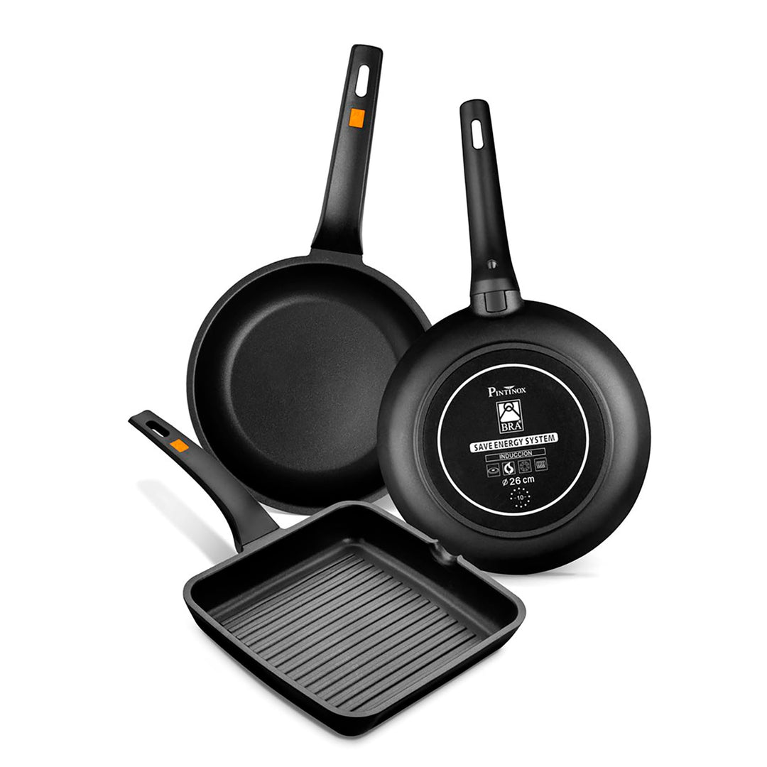 Grillpfanne Aluminiumguss 28 cm Antihaft Induktion geeignet - Bild 4