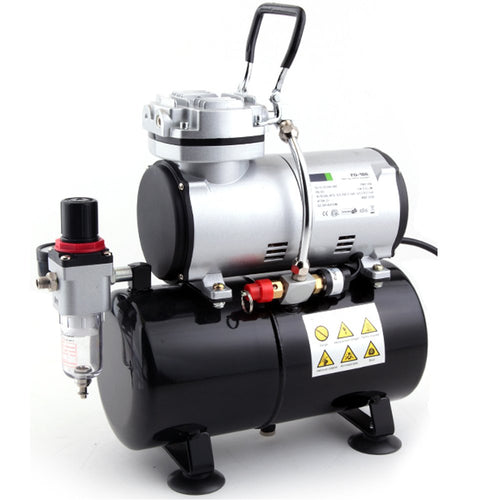 Airbrush Kompressor mit 3L Lufttank ölfreier Kolben 4 bar Auto-Stop