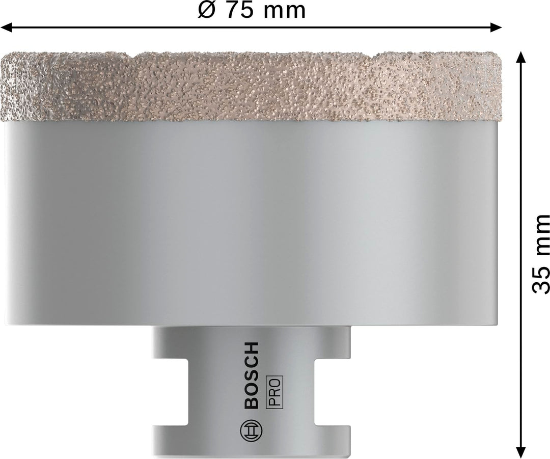 Diamant-Trockenbohrkrone Keramik &amp; Naturstein 75 mm M14 - Bild 3
