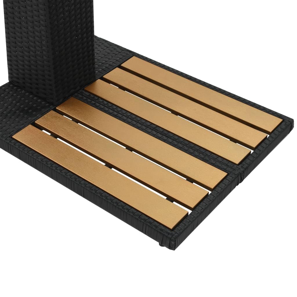 Gartendusche Poly Rattan WPC Aussendusche Schwarz-Braun - Bild 4