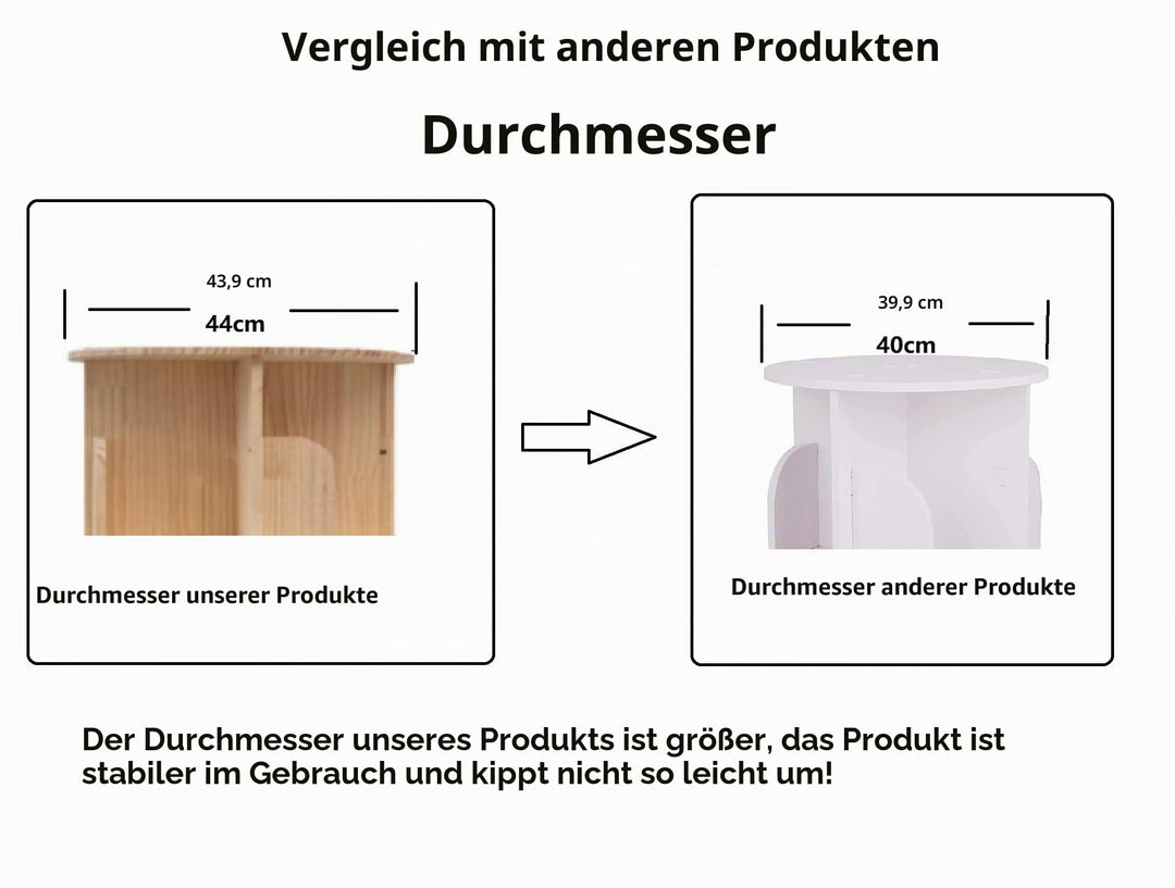 Drehbares Bücherregal Massivholz 4-stöckig 360° für Kinder - Bild 8