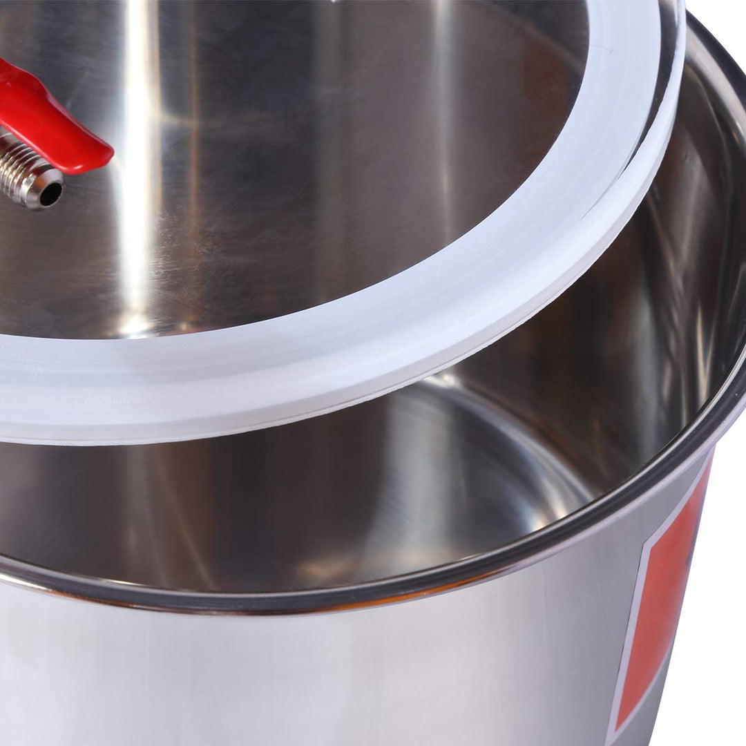 Vakuumkammer Edelstahl 6,8 L mit Manometer und Silikonmatte - Bild 2