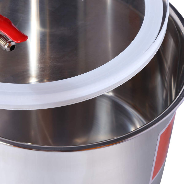 Vakuumkammer Edelstahl 6,8 L mit Manometer und Silikonmatte - Bild 2