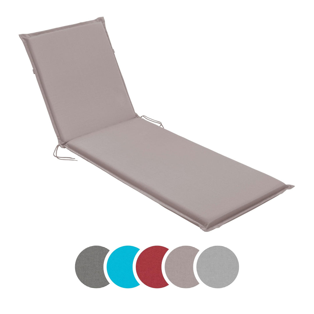Gartenliegen-Auflage Polyester Mikrofaser 190x58 cm Taupe