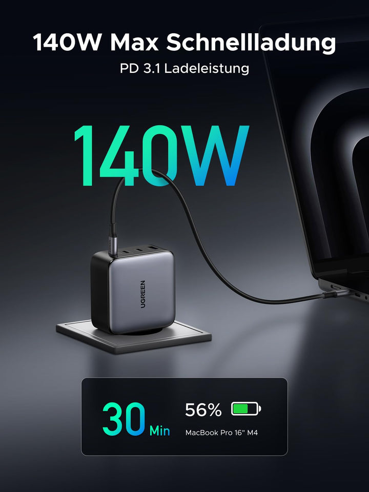 USB-C Ladegerät 200W GaN 4-Port PD3.1 für Laptop &amp; Smartphone - Bild 5