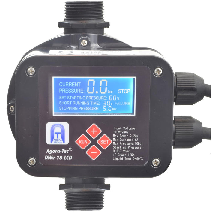 Pumpensteuerung elektronisch 16A LCD für Hauswasserwerk &amp; Gartenbewässerung