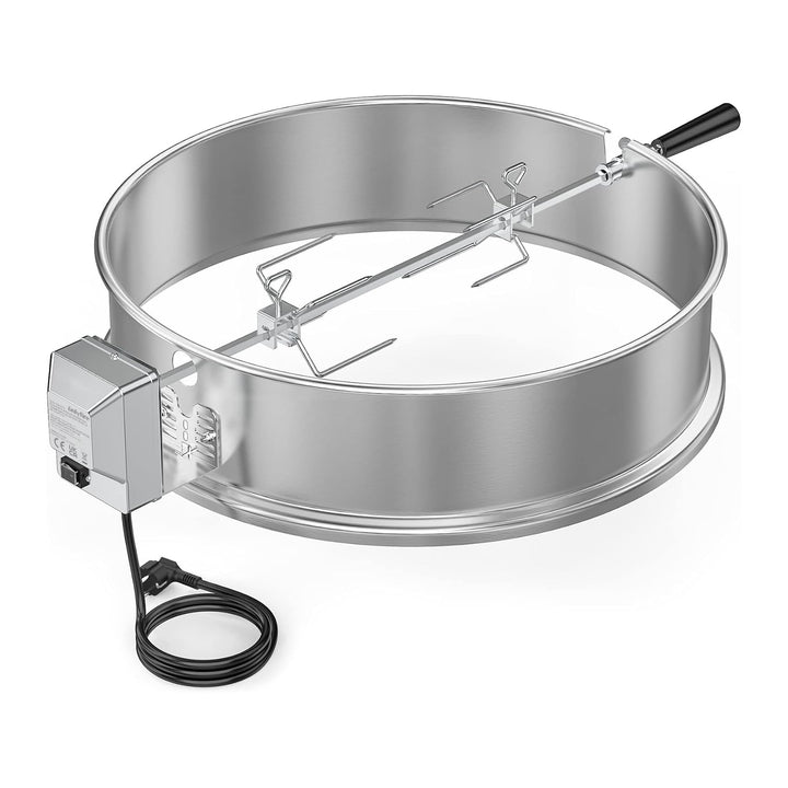 Drehspiess-Set Edelstahl 57 cm mit Motor für Kugelgrill