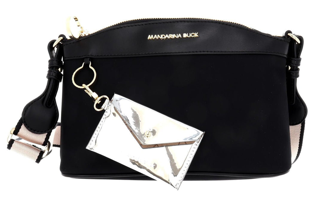 Crossbody Tasche Nylon mit Kunstleder-Details 23x16x8 cm Abendtasche