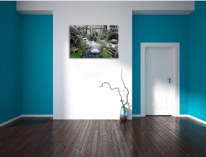 Leinwandbild Zen Garten Japan 100x70 cm auf Keilrahmen - Bild 4