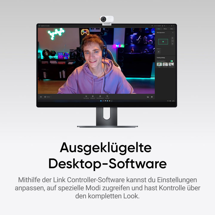 4K Webcam mit 1/2"-Sensor, HDR, KI-Tracking für PC &amp; Mac - Bild 8