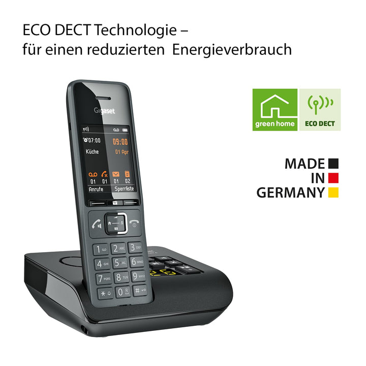 DECT-Telefon schnurlos mit Anrufbeantworter 2,2" Farbdisplay titan-schwarz - Bild 5