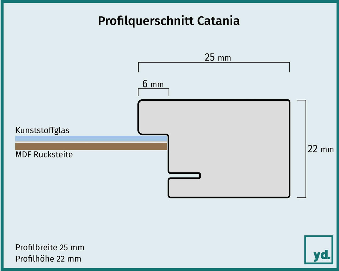 Bilderrahmen DIN A2 42x59.4 cm MDF White Wash entspiegelt - Bild 7