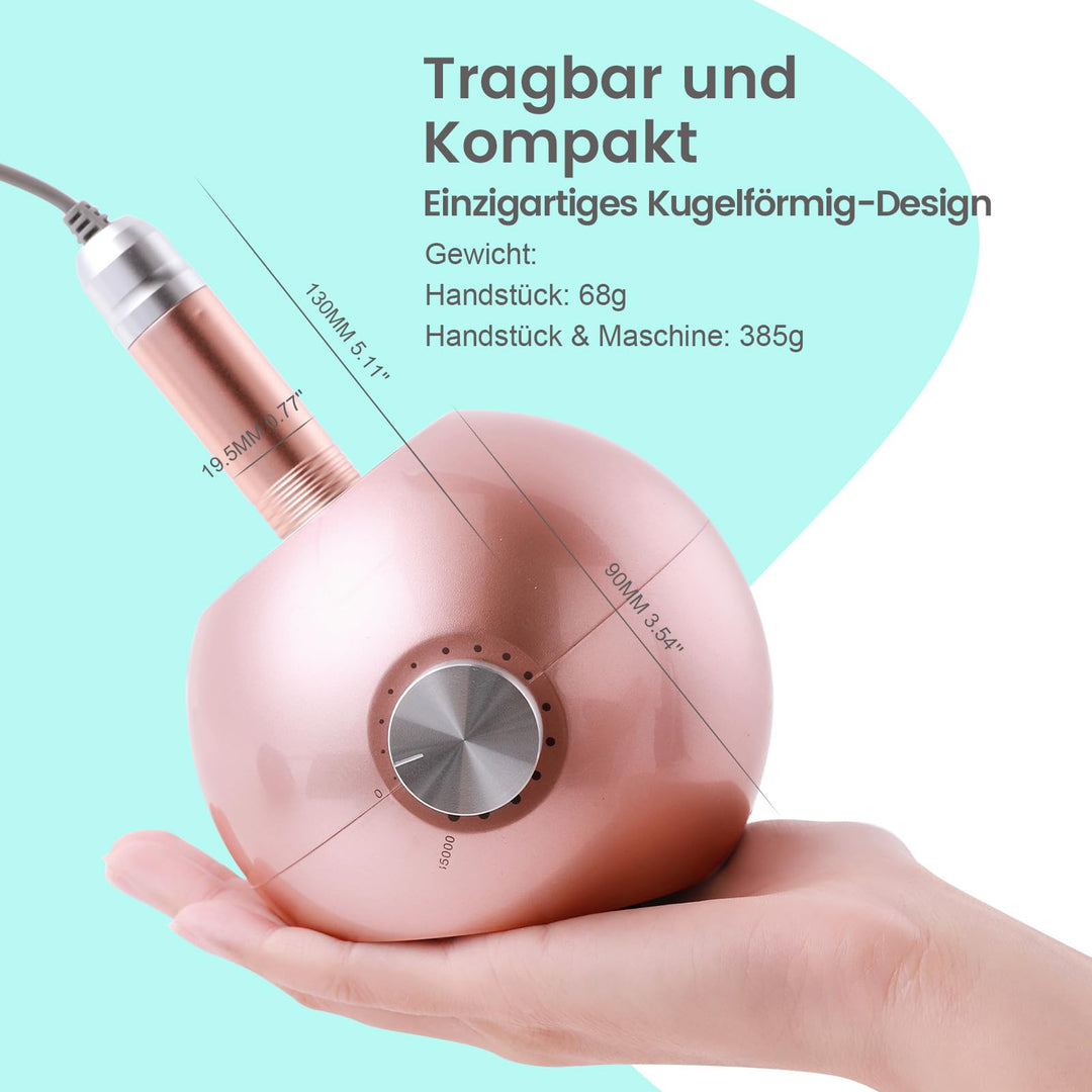 Nagelfräser elektrisch wiederaufladbar 35000 U/min Roségold - Bild 2