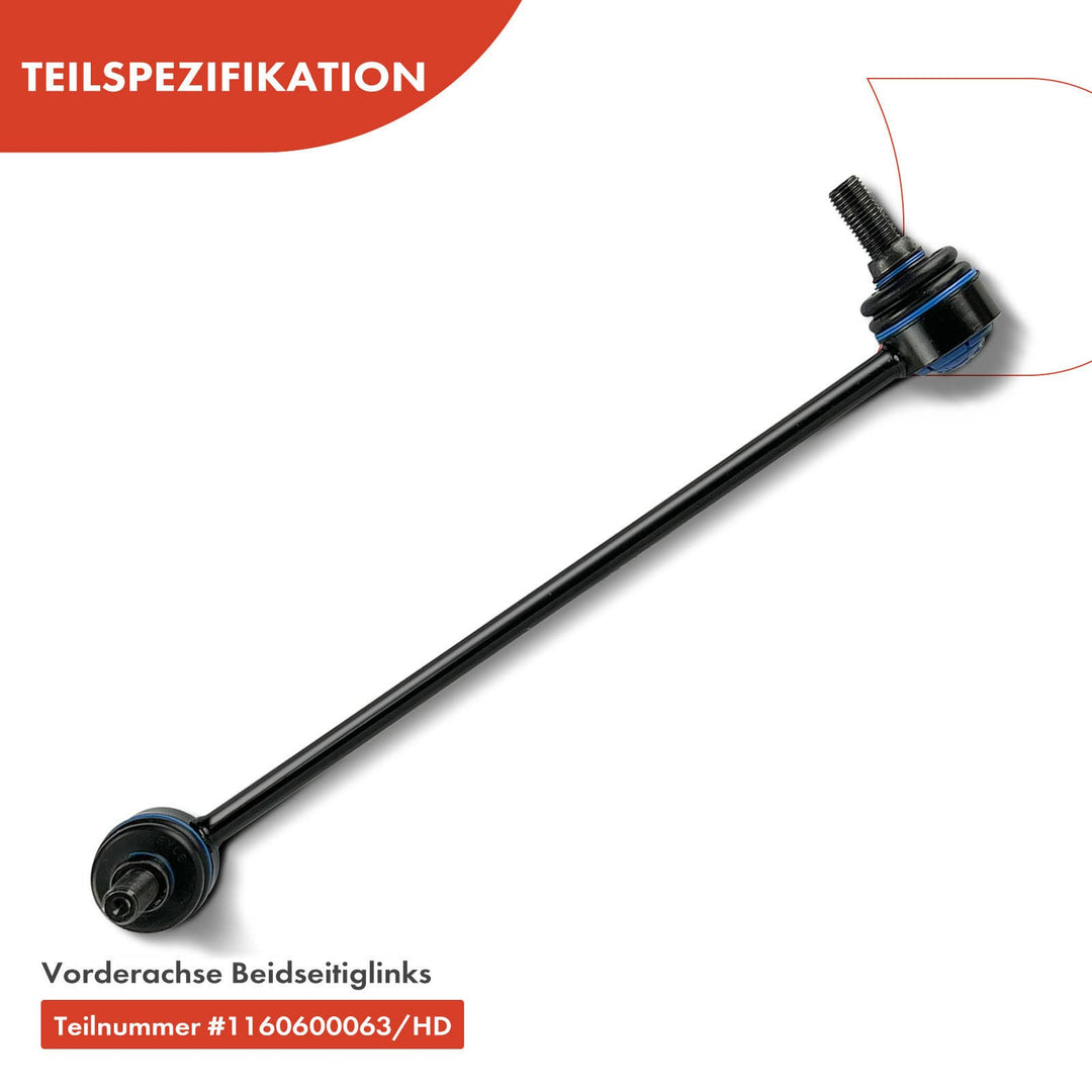 Koppelstange Vorderachse HD 335mm M12x1,5 2er-Set für VW-Modelle - Bild 3