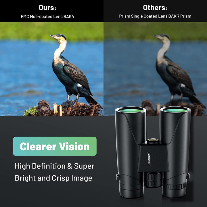 Fernglas 12x42 HD wasserdicht mit Smartphone-Adapter fuer Outdoor