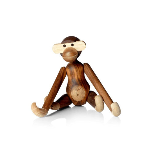 Holzaffe Designfigur dunkel 18,5 cm – Deko & Geschenkidee