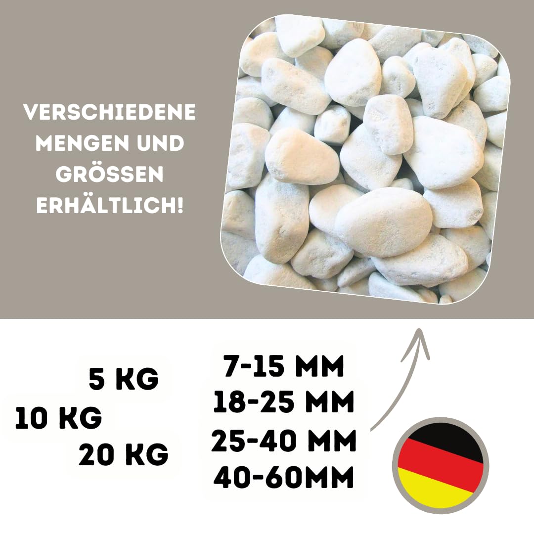 Marmorkies Carrara weiss 25-40 mm Zierkies Garten 10 kg - Bild 4