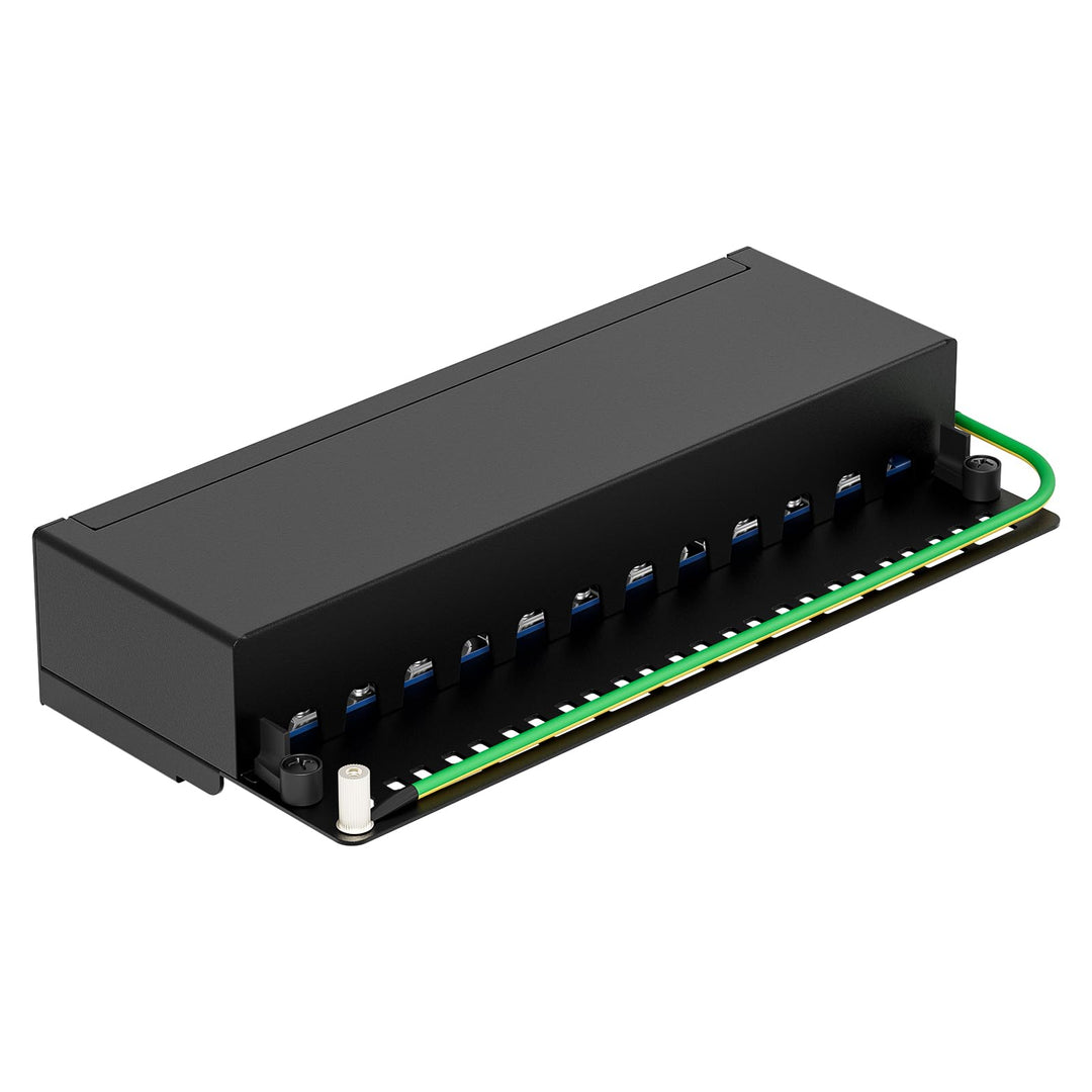 Patchpanel CAT7 12-Port 1HE geschirmt mit LSA+ Schneidklemmen - Bild 2