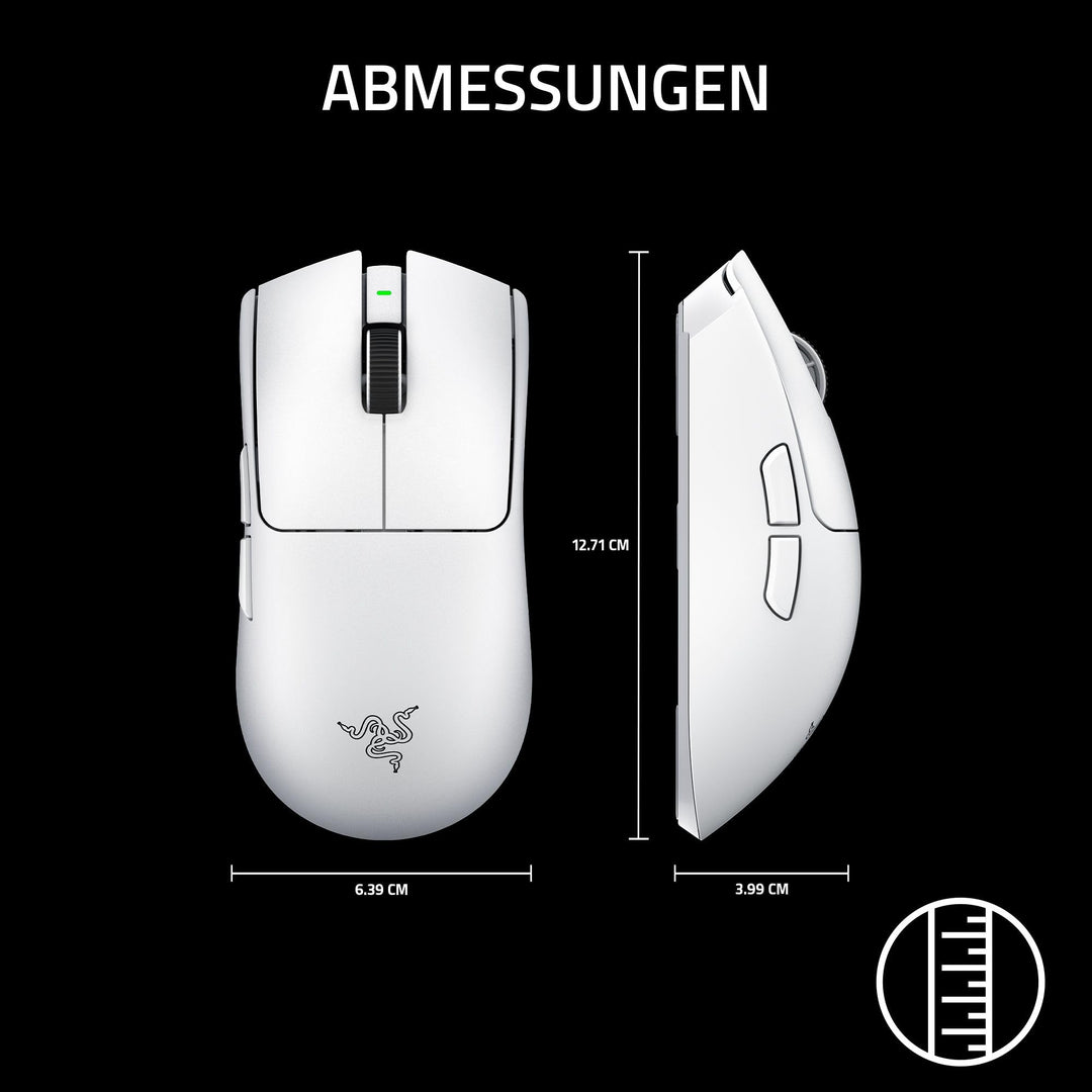 Gaming-Maus kabellos ultraleicht 50g 8kHz 50K Sensor weiss - Bild 11