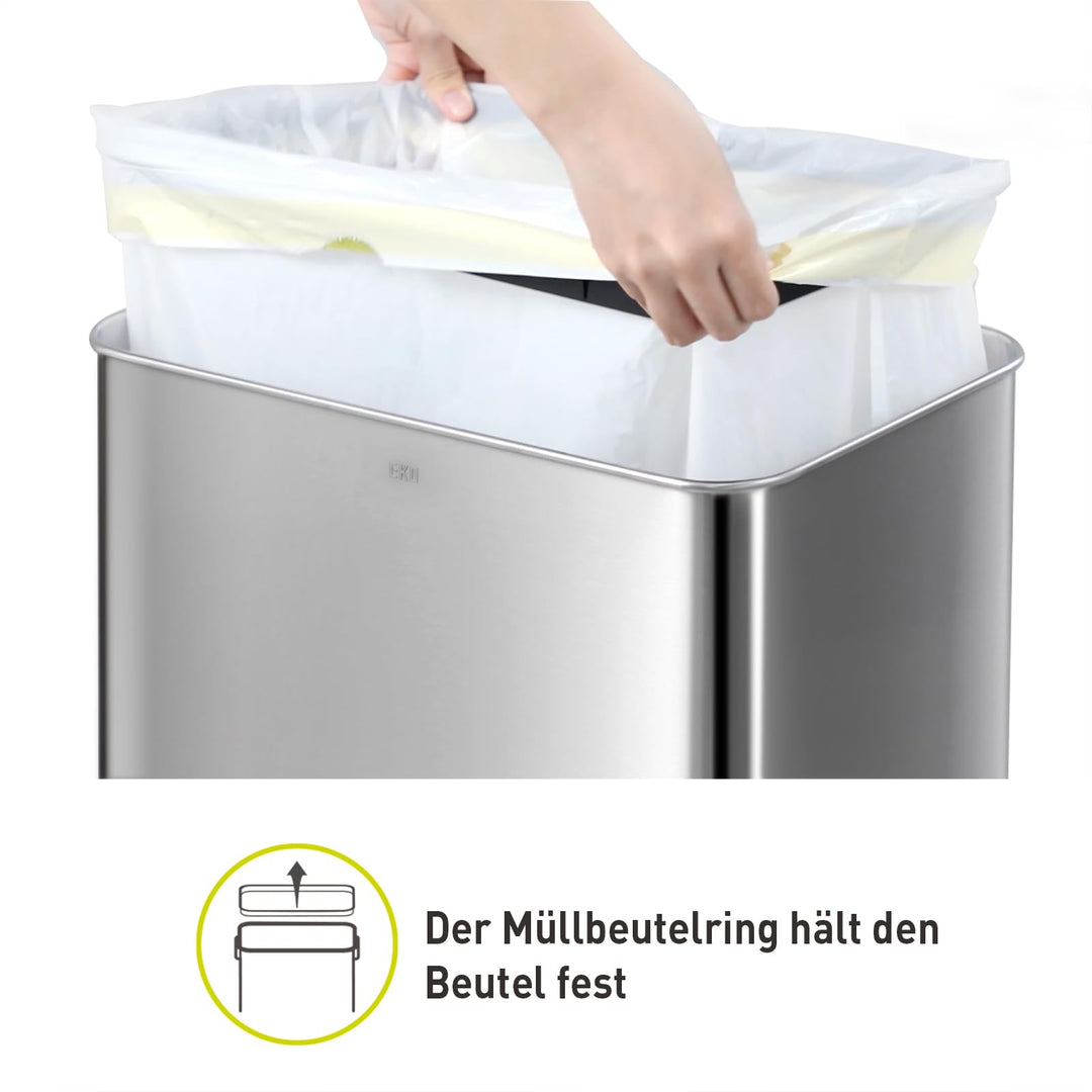 Sensor-Mülleimer Edelstahl 50L Küche berührungslos mit Deckel - Bild 9