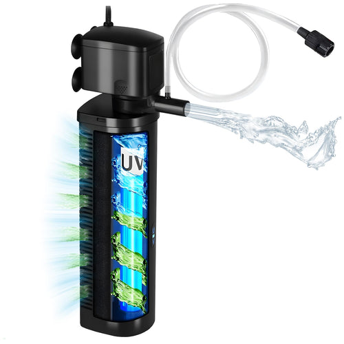 Aquarium Innenfilter mit UV-Klärer 9W, 2300 L/h für 300–1200 L