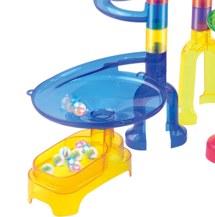 Kugelbahn Set 170-teilig mit 50 Glasmurmeln für Kinder - Bild 9
