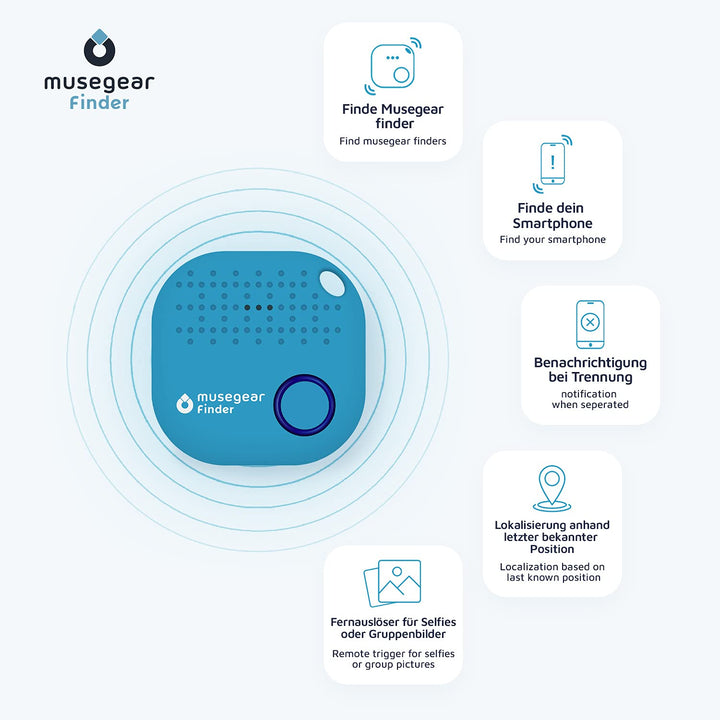 Schlüsselfinder Bluetooth 3er Pack Hellblau iOS &amp; Android - Bild 3