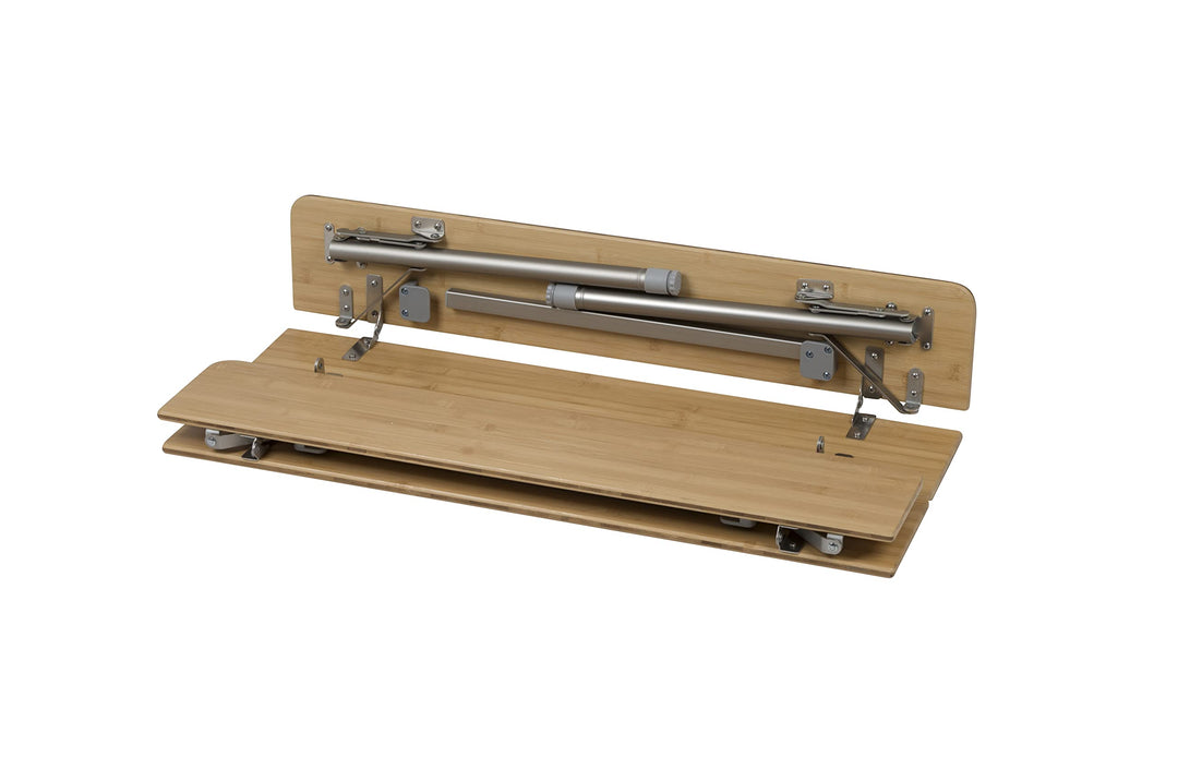 Campingtisch Bambus höhenverstellbar 43–65 cm Aluminium klappbar - Bild 9