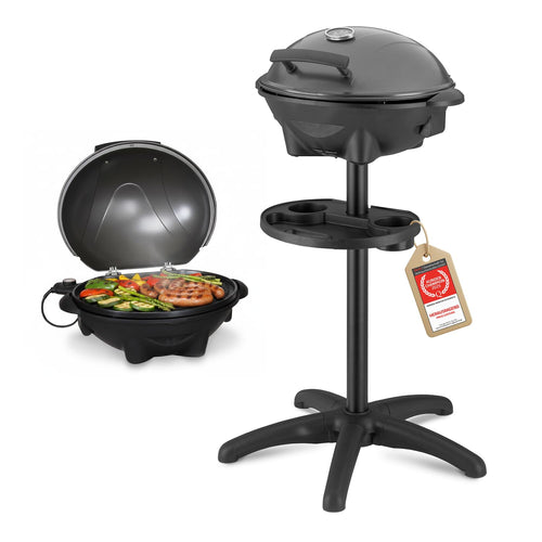 Elektrogrill 2-in-1 Tisch- & Standgrill 2400W mit Deckel 44x33,5cm