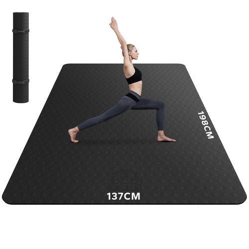 Yogamatte XXL TPE rutschfest 198x137x0,6 cm für Pilates und Fitness