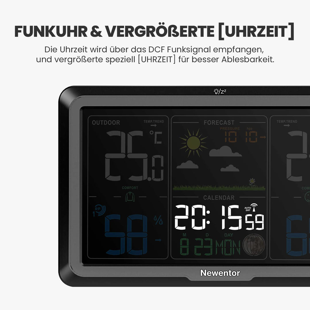 Wetterstation Funk mit Aussensensor DCF-Uhr 330° Ablesbarkeit - Bild 5