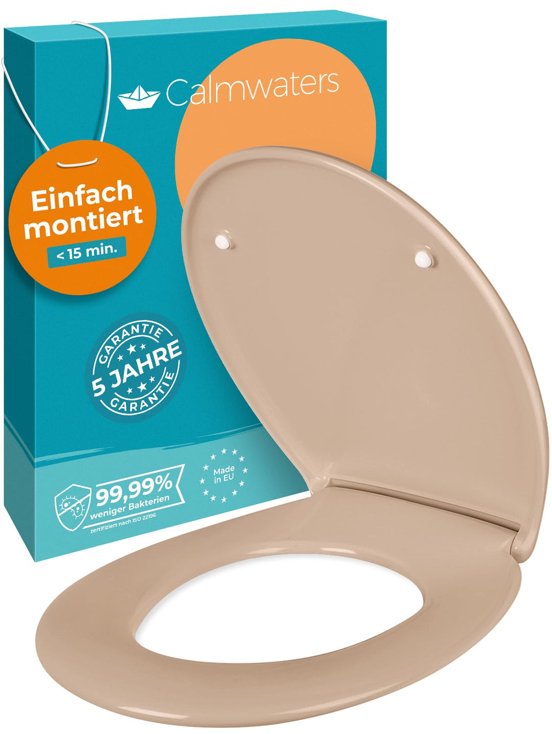 WC Sitz oval Duroplast Beige-Bahamabeige mit Absenkautomatik 250 kg