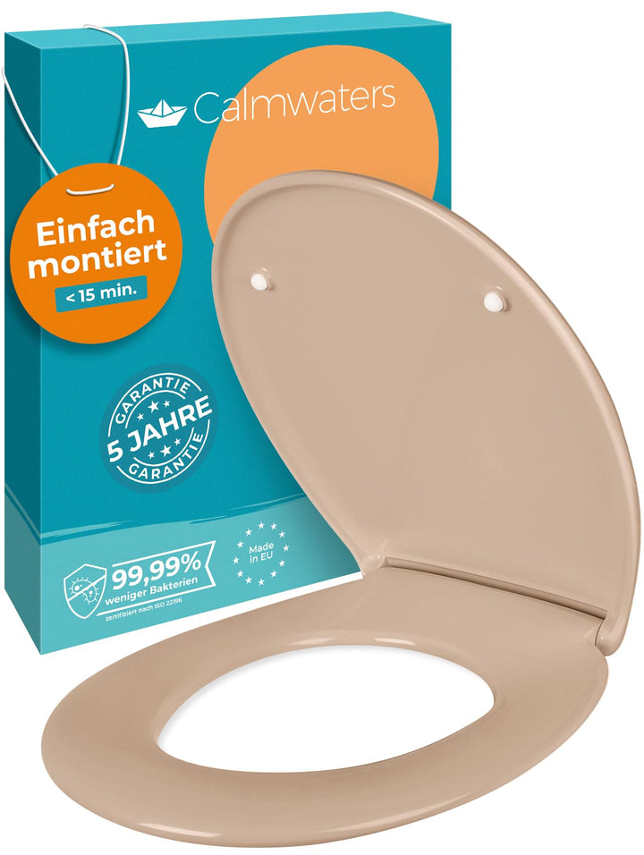 WC Sitz oval Duroplast Beige-Bahamabeige mit Absenkautomatik 250 kg