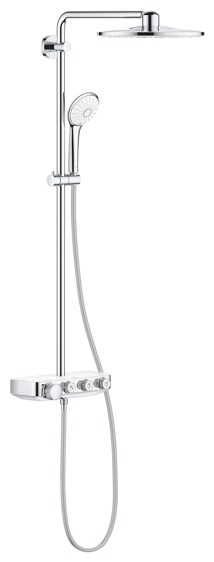 Duschsystem mit Thermostat und Regendusche 26cm Moon Weiss - Bild 4