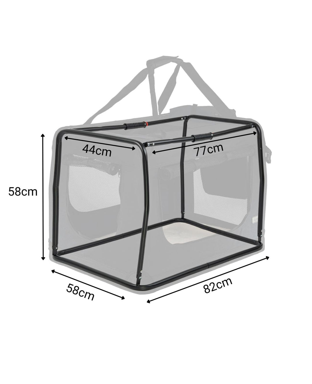 Hundetransportbox faltbar Oxford-Gewebe 82x58x58 cm für Reise &amp; Auto - Bild 5