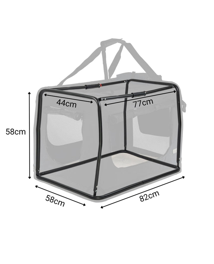 Hundetransportbox faltbar Oxford-Gewebe 82x58x58 cm für Reise &amp; Auto - Bild 5