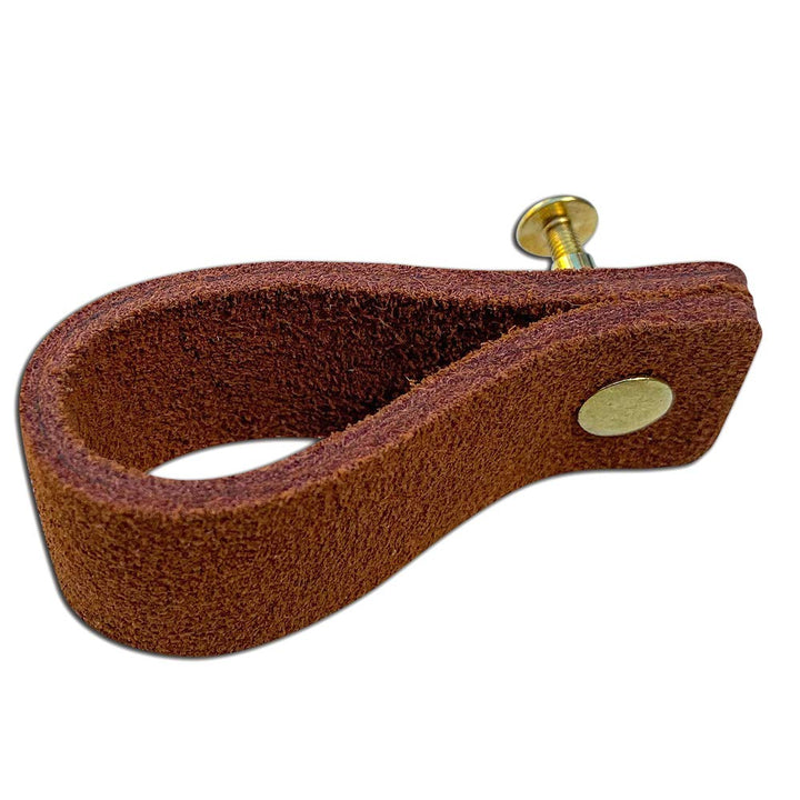 Möbelgriffe Wildleder Cognac 16,5 cm 12er-Set mit Schrauben - Bild 4