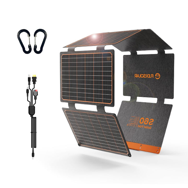 Solarpanel 60W faltbar mit USB-C PD 40W und QC3.0 für Camping