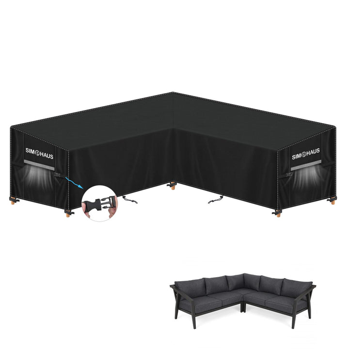 Gartenlounge Abdeckung V-Form 420D Oxford wasserdicht 255x255cm