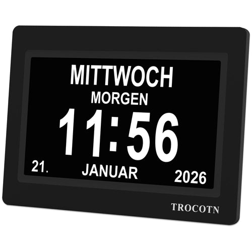 Digitale Tagesuhr Senioren 7 Zoll Grosses Display Wecker Wanduhr