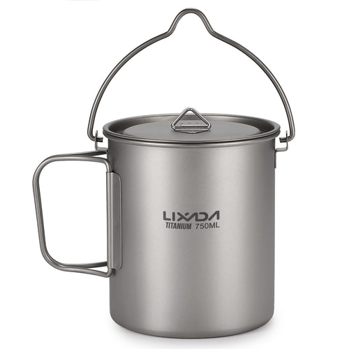 Titan Camping Topf 750 ml mit Deckel und klappbarem Griff