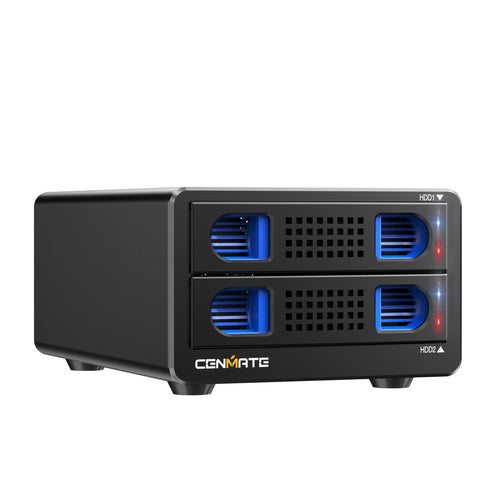 Festplattengehäuse 2-Bay Aluminium USB 3.0 für 2,5/3,5" SATA HDD/SSD